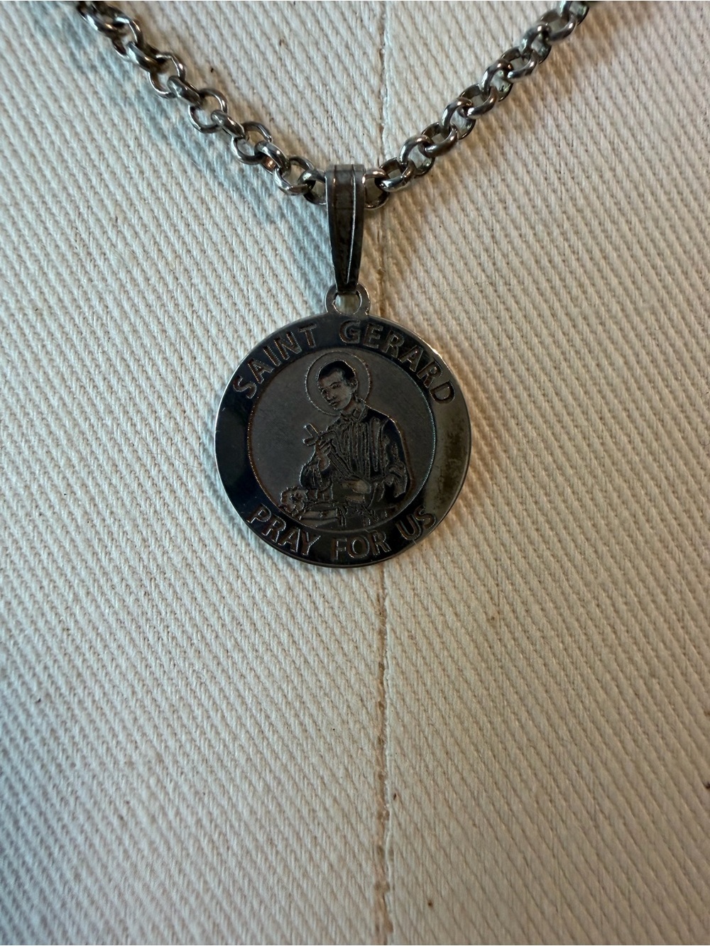 Saint Gerard Medal Pendant Necklace - Silver